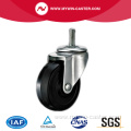 Small Black Rubber Single Brake Industrial Caster